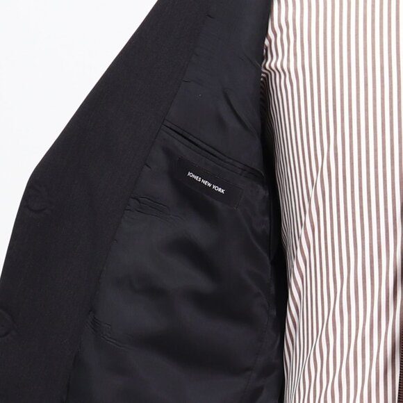 Jones New York 44R Gray Solid 2-Button Sport Coat Blazer Jacket B798 - Picture 9 of 11